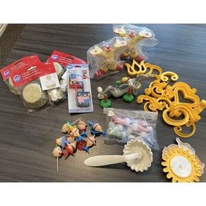 Lot Of Cake Cupcake Baking Decorating Supply- Fondant Bundle Cake ClownToppers
